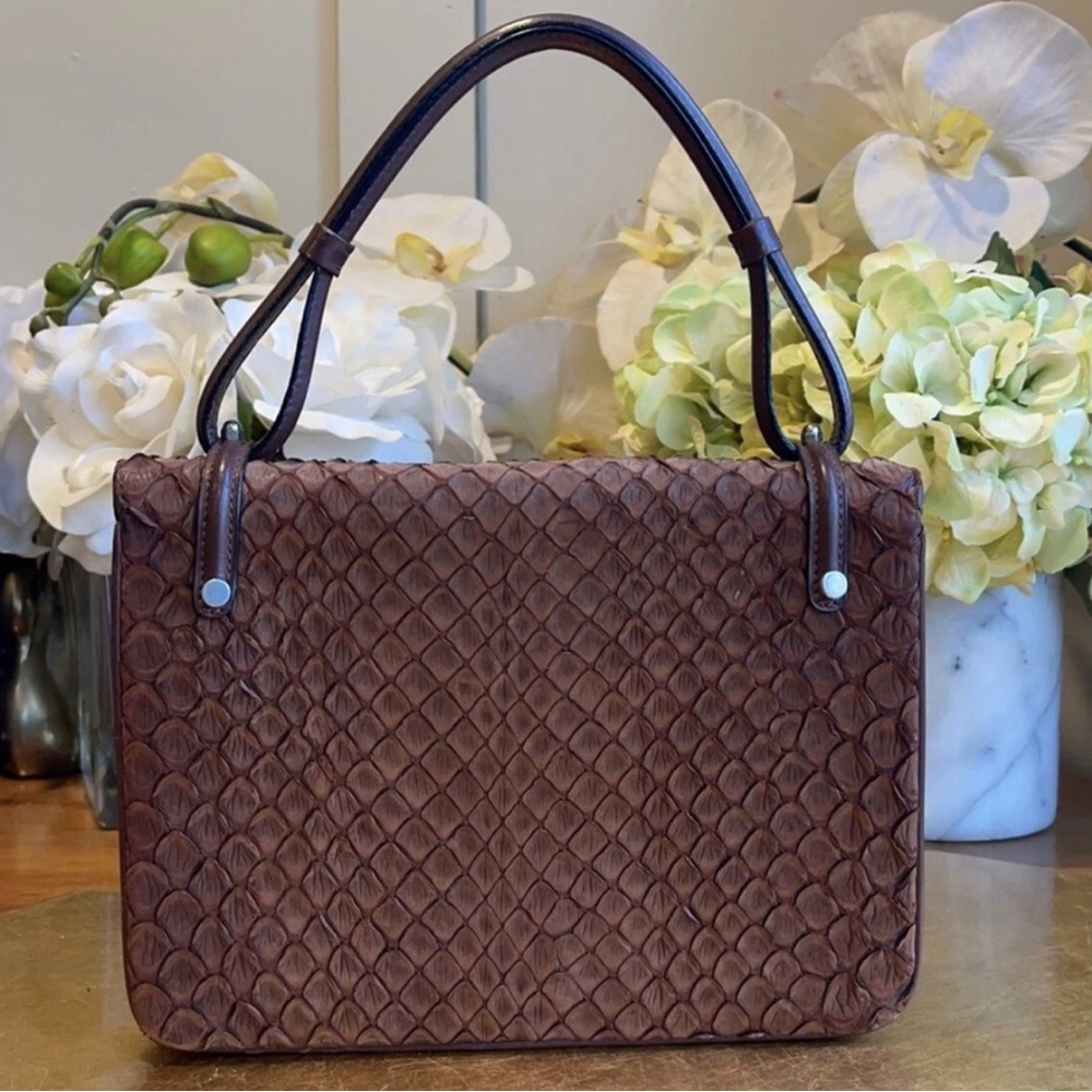 ULTRA RARE! Loewe EXOTIC Python Leather Top Handle Bag - Picture 4 of 15